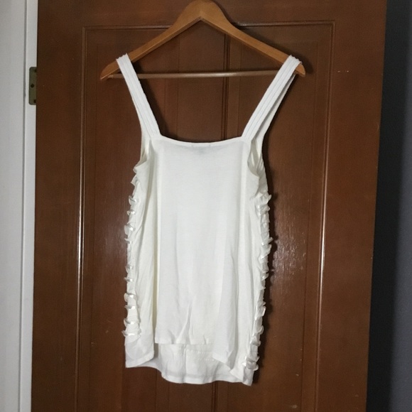 Express White Ruffle Blouse - Picture 2 of 4